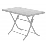 FOLDING TABLE τραπέζι κήπου μεταλλικό-πλαστικό ΛΕΥΚΟ, 68x118xh75